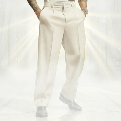 Classic Straight-Leg Suit Trousers