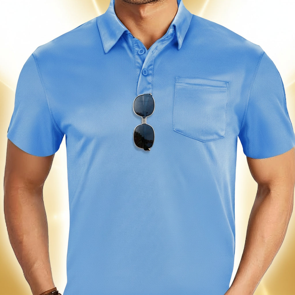 Sporty Mesh Button-Down Shirt