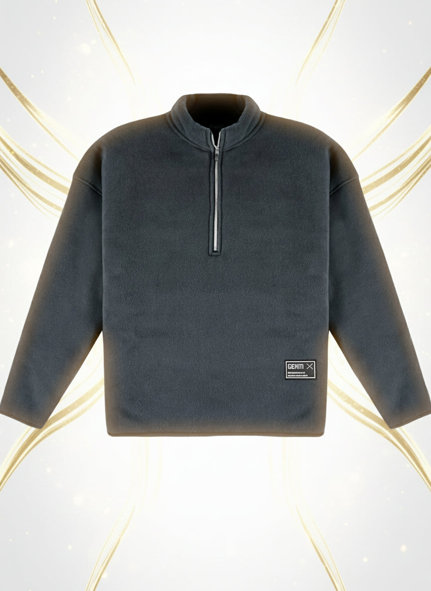 Sporty Hooded Quarter-Zip Pullover