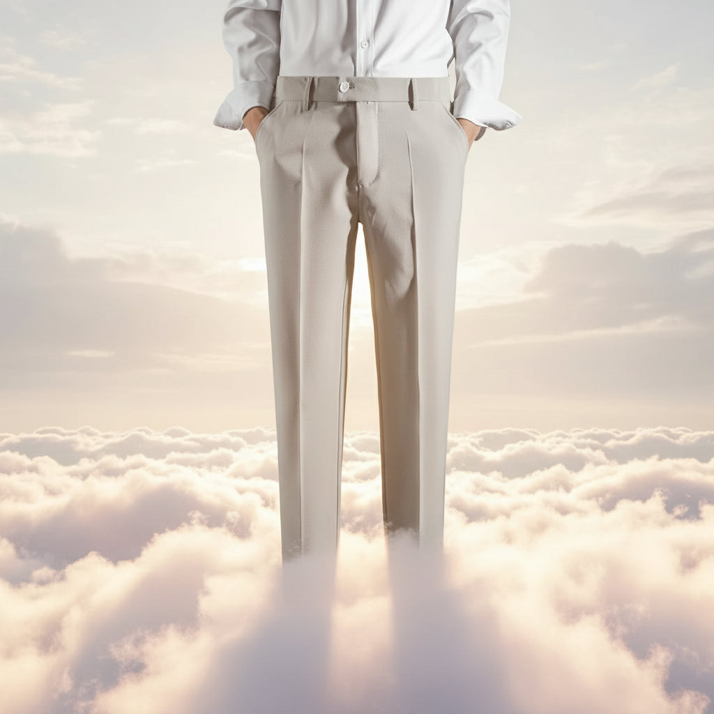 Slim Fit Draped Suit Pants