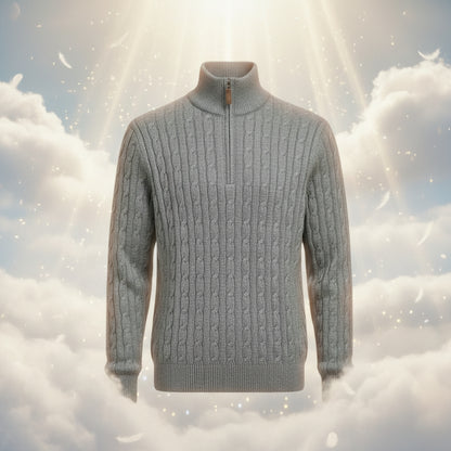 Half-Zip Textured Sweater