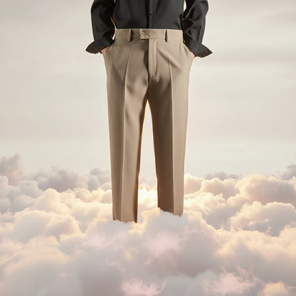 Slim Fit Draped Suit Pants