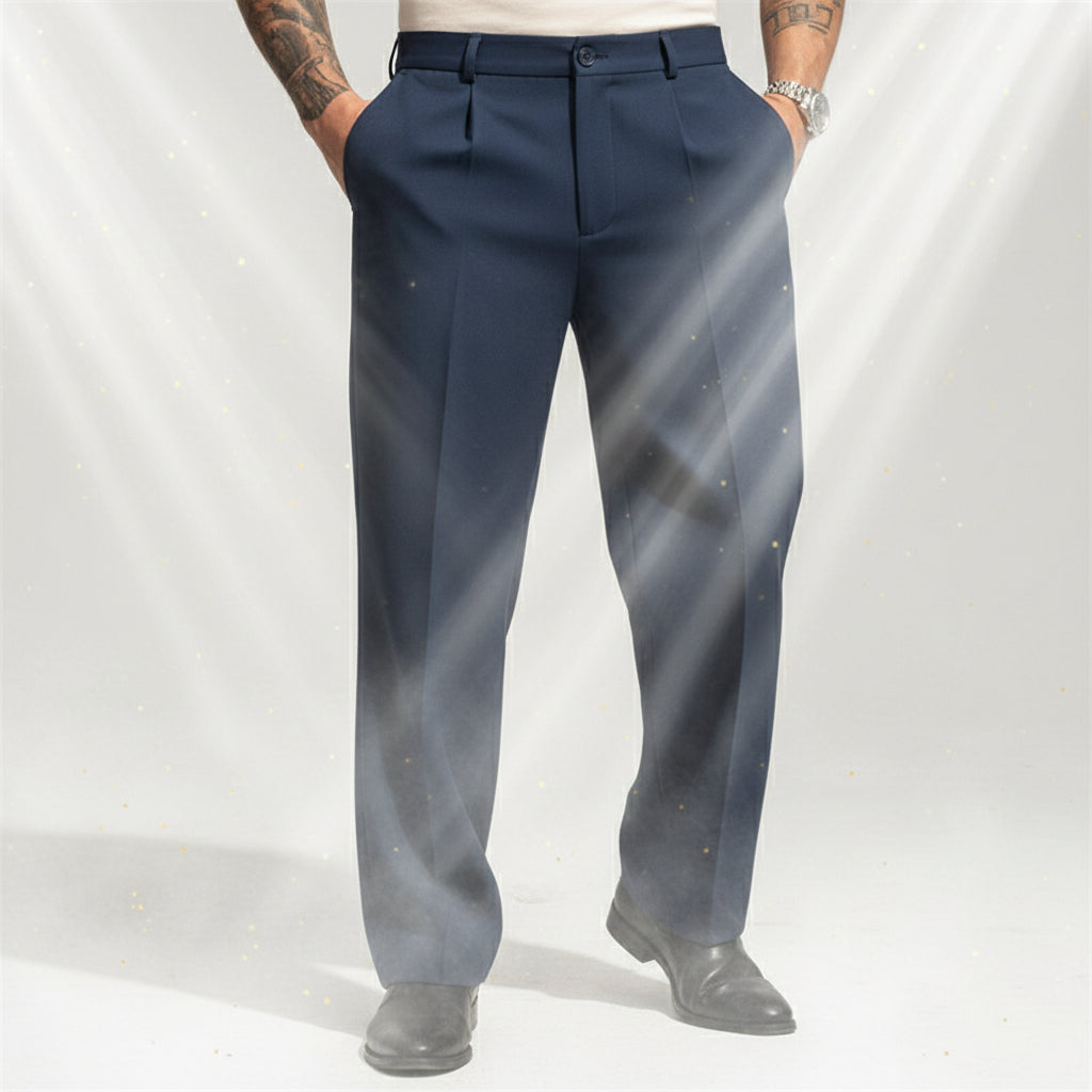 Classic Straight-Leg Suit Trousers