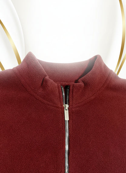 Sporty Hooded Quarter-Zip Pullover