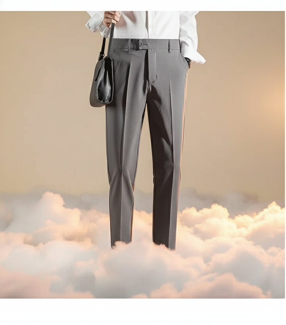 Slim Fit Draped Suit Pants