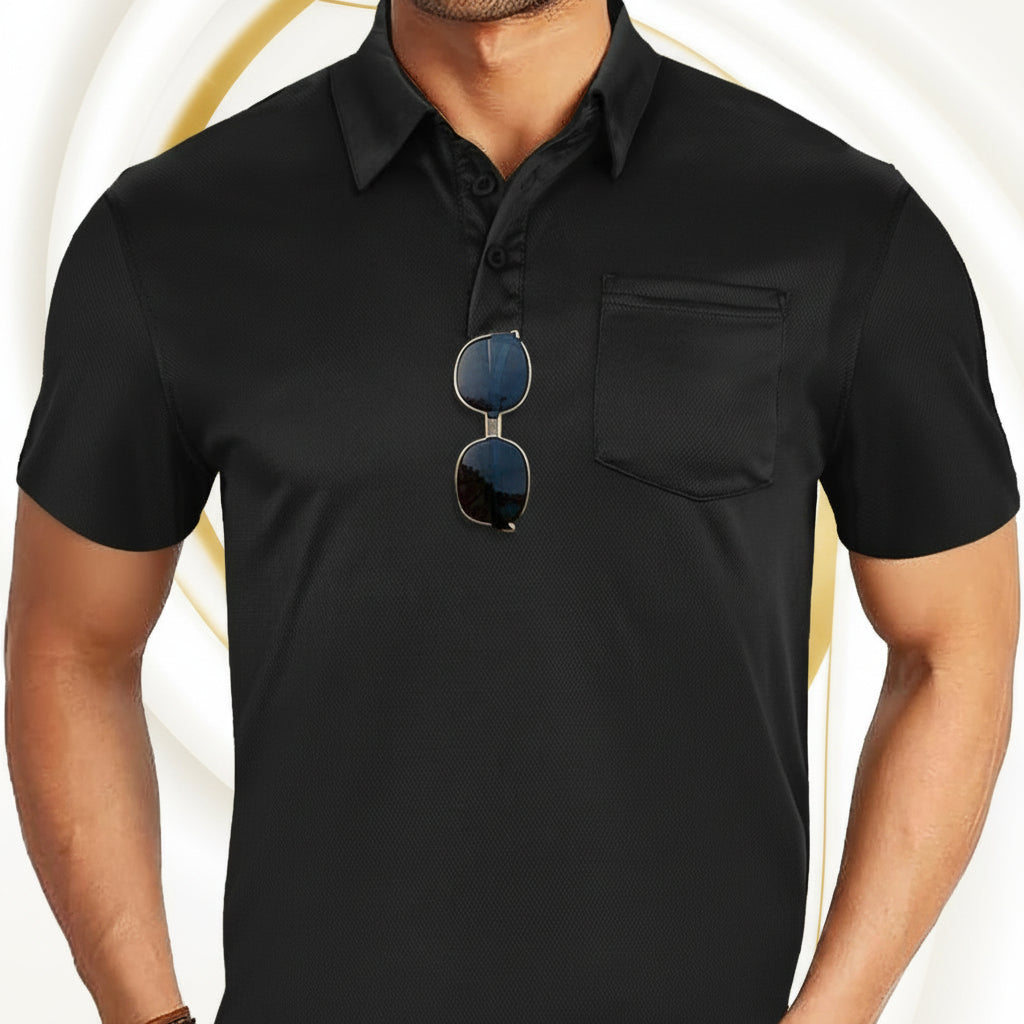 Sporty Mesh Button-Down Shirt